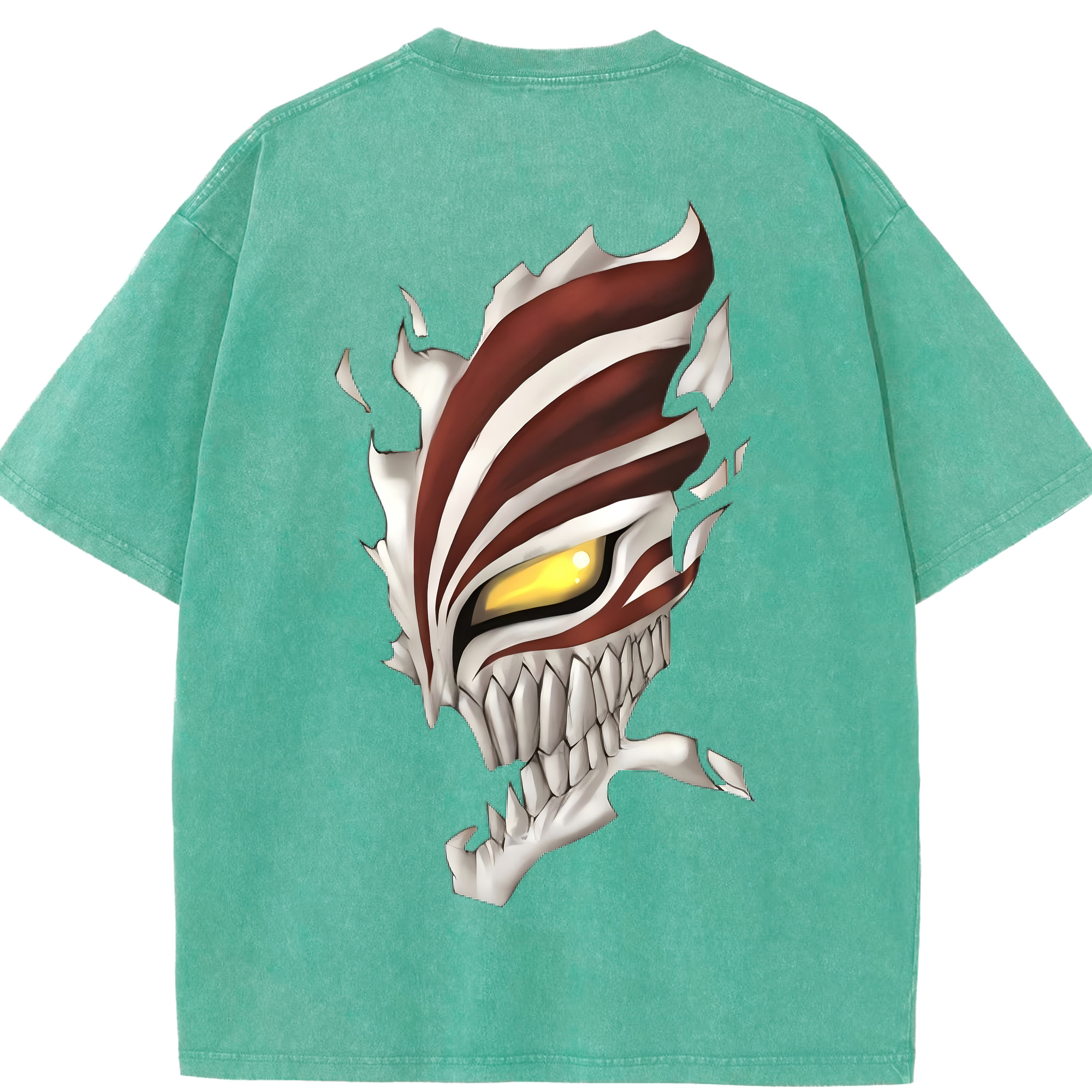 （画像用） ブリーチ 黒崎一護（くろさき いちご）BLEACH Kurosaki Ichigo 綿100% ヴィンテージ風 半袖Tシャツ（背面プリント）